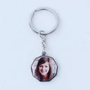 Personalized Stainless Steel Pet Photo Necklace and Keychain Combo Gift