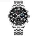 CURREN 2023 Men's Waterproof Chronograph Watch with Luminous Hands - Stylish Stainless Steel Sport Timepiece  OurLum.com silver black CHINA 