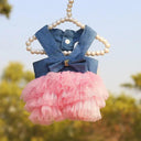 Royalty Ruffle Dog Dress: Elegant Lace Skirt for Stylish Summer Pet Fashion  ourlum.com blue dress XS 