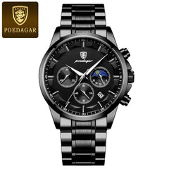 POEDAGAR Men's Luxury Chronograph Watch: Stylish Business & Leisure Companion