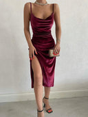 Elegant Velvet Maxi Dress Sophisticated Evening Party Attire