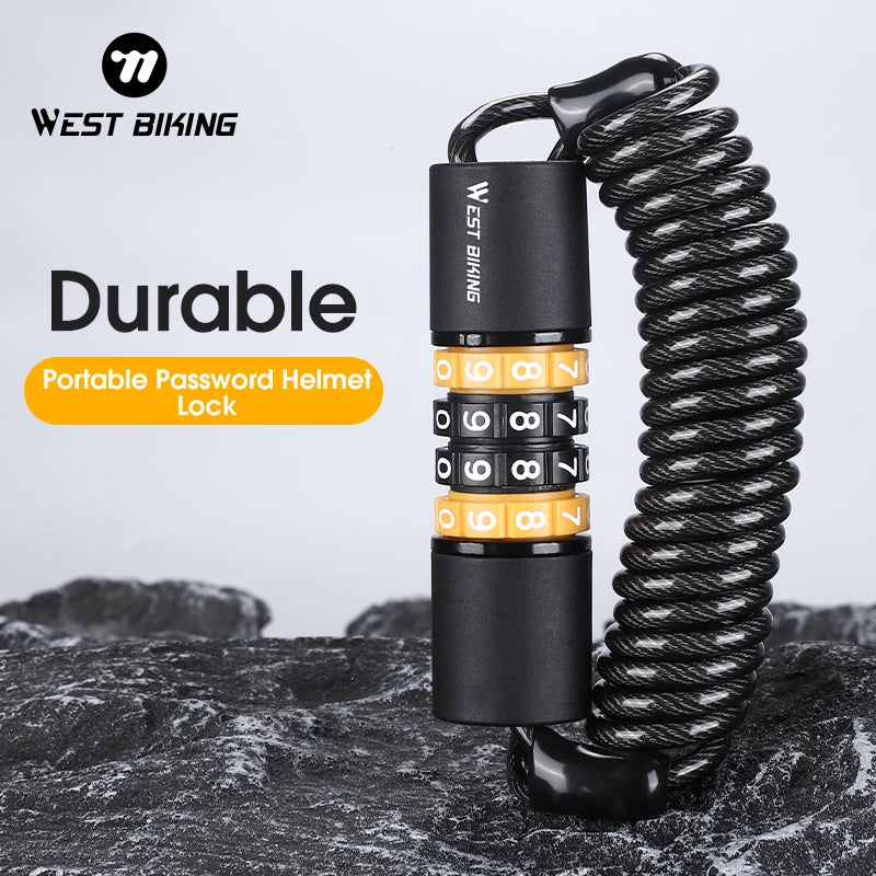 WEST BIKING Portable Anti-Theft Combination Lock for Bikes