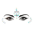 3D Sexy Face Tattoo Stickers Temporary Tattoos Glitter Fake Tattoo Rhinestones Masquerade for Women Party Face Jewels Tattoo  ourlum.com NO.14  