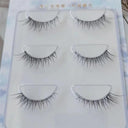 NEW 3Pairs Mink Lashes 3D Mink Eyelashes Invisible Band Natural Black Mink False Eyelash Full Strip cilios posticos Reusable  ourlum.com 3pairsLX05  