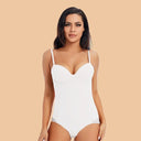 Silky Underwire White Bodysuit Shapewear for Women - Comfort & Confidence Boost