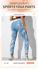 Seamless High Waist Tie Dye Leggings for Women Fitness Wear