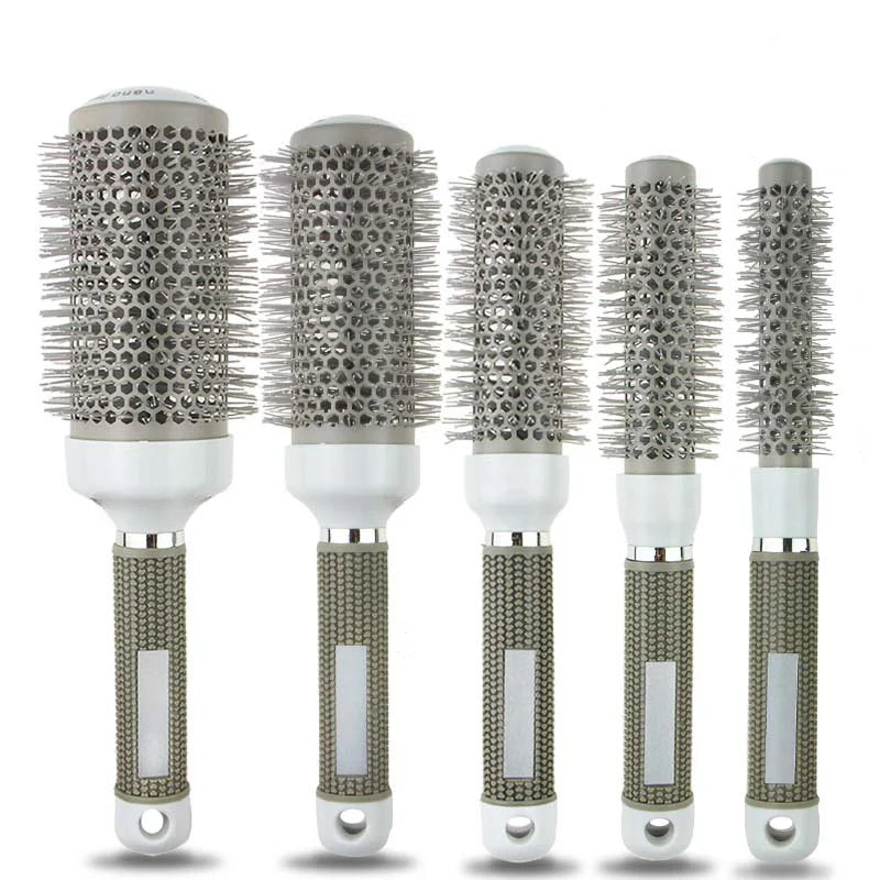 6 Size Hair Brush Nano Hairbrush Thermal  Round Barrel Comb Hairdressing Hair Salon Styling Drying Curling  ourlum.com   