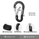 5pcs Tools Carabiner Outdoor Backpack Camping Climbing Booms Fishing Hook Keychain Lock Buckle Snap Clip