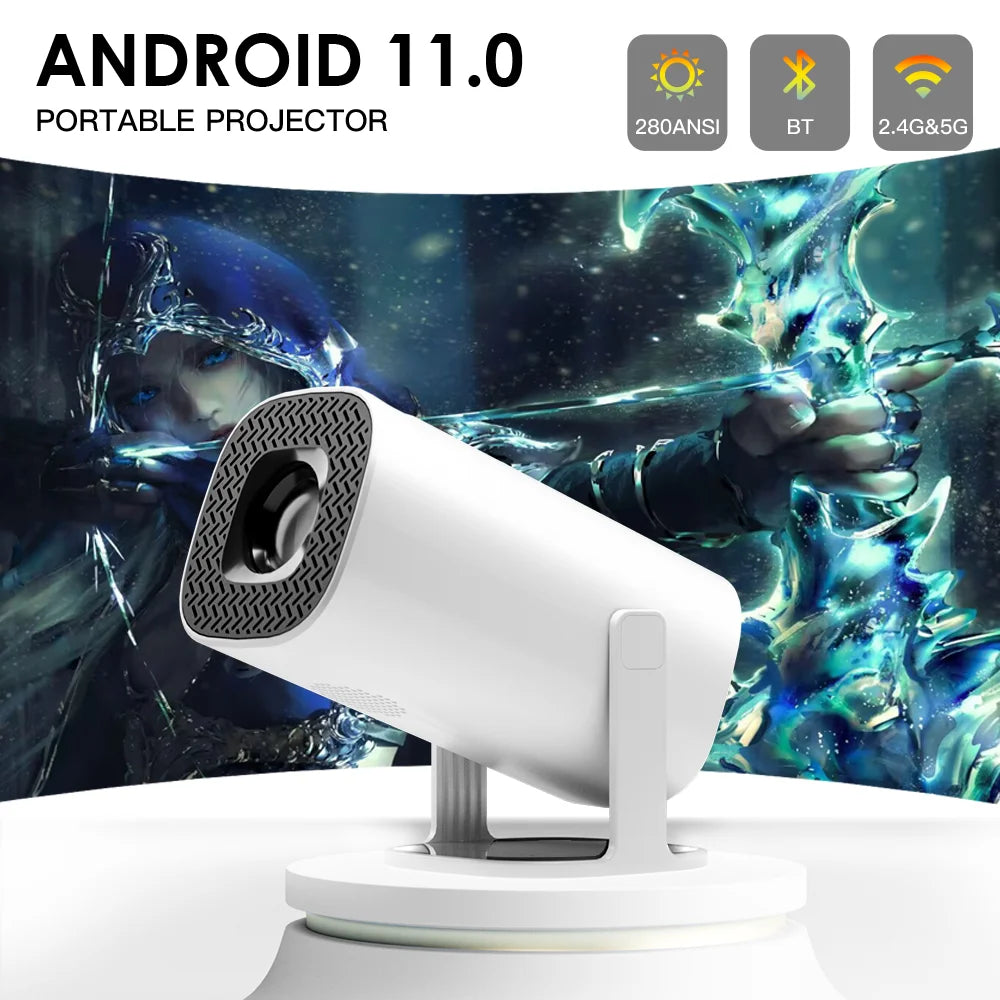 P30 Smart Mini Projector Android 11 WiFi6 Support 4K 1080P BT5.0 Projector 1280*720P Home Cinema Portable Projector