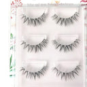 NEW 3Pairs Mink Lashes 3D Mink Eyelashes Invisible Band Natural Black Mink False Eyelash Full Strip cilios posticos Reusable  ourlum.com 3pairsKL03  