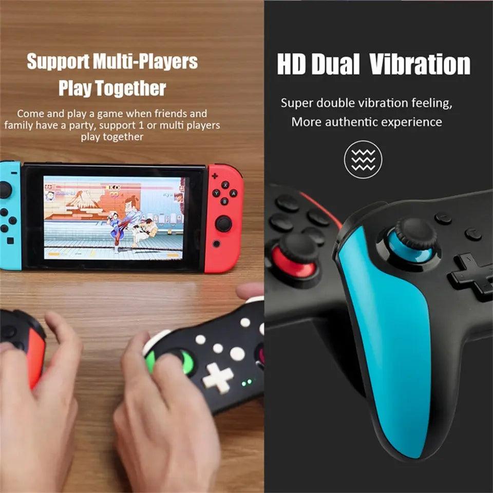 GAMINJA NS009 Bluetooth Game Controller Wireless Gamepad For Nintendo Switch Console PS3 PC Windows 7 10 Dual Vibration Joystick