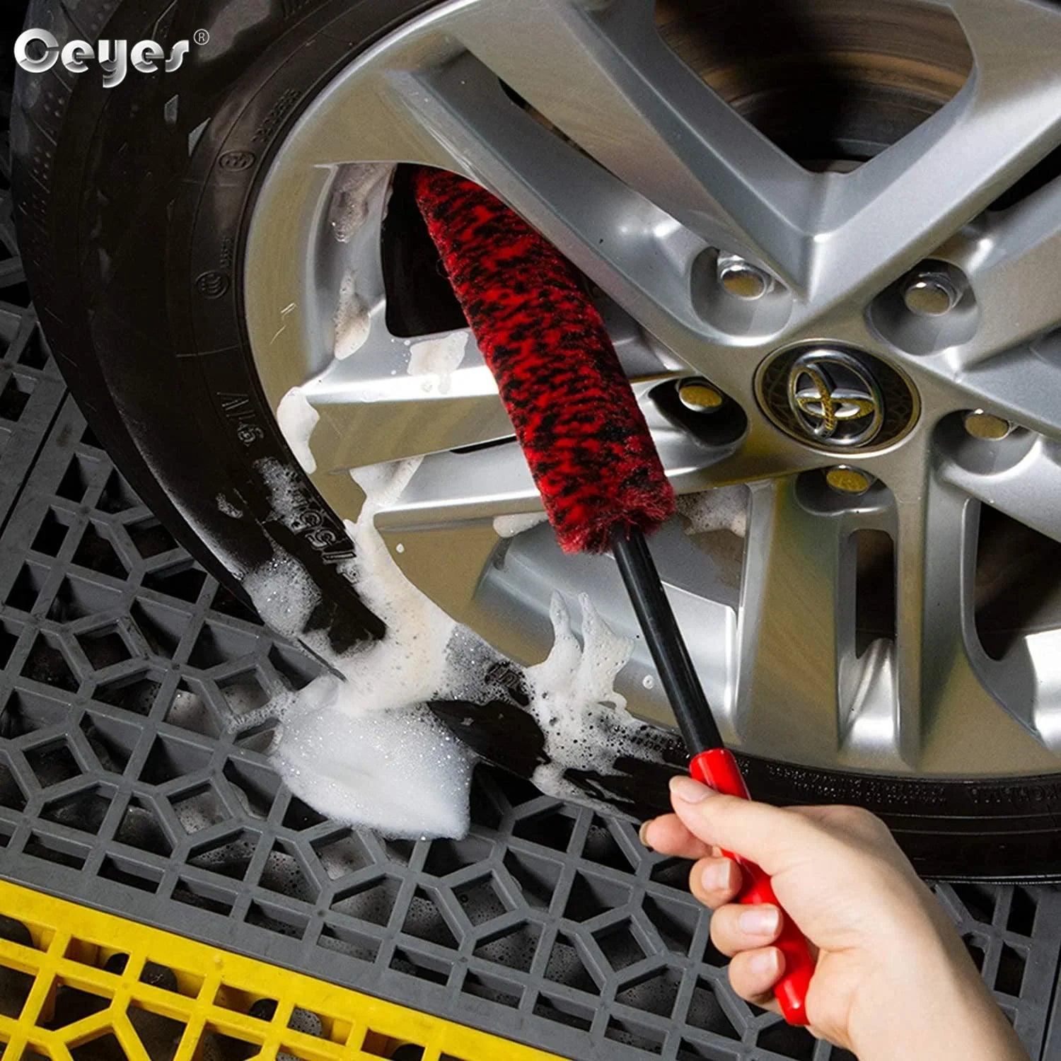 Car Wheel Woolies Plush Alloy Wheel Cleaning Brush - Auto Motorcycle Care  ourlum.com   