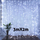 3M LED Fairy Curtain Lights: Festive Home Decor & Navidad Delight  ourlum.com 3mX2m white CN 