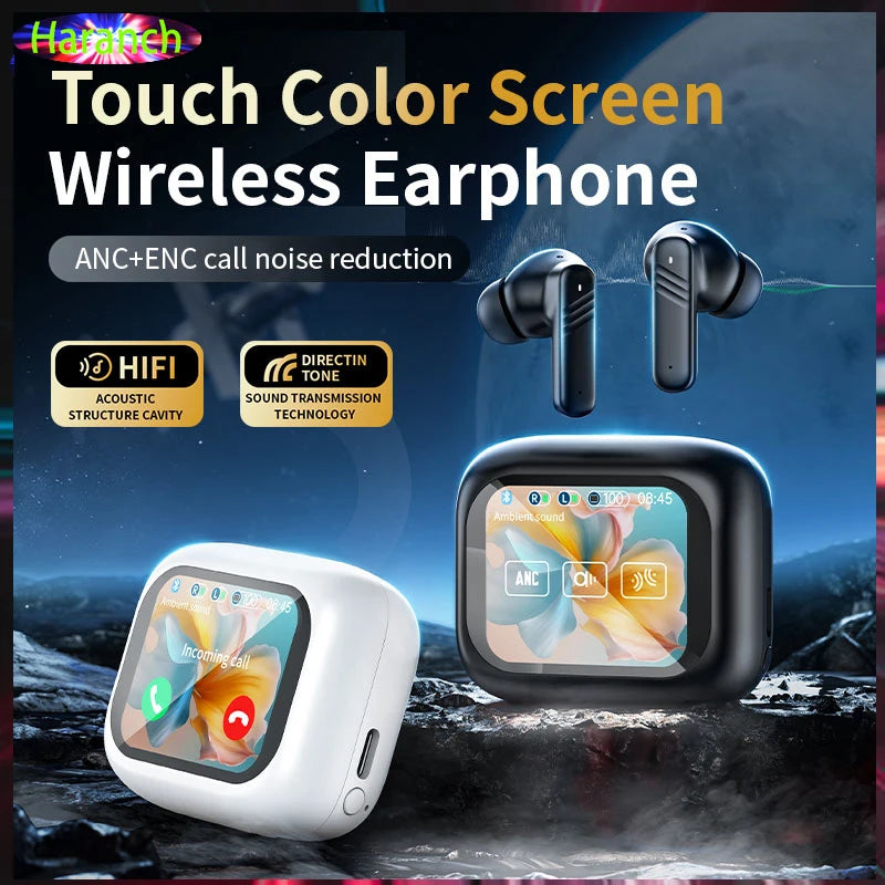 2024 NEW Trend M6 Touch Screen Charging Case 127 Languages Translation  Wireless Earphone ENC ANC Earbuds BT 5.3 In-Ear TWS