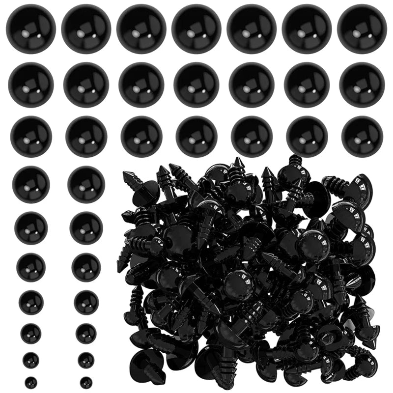 Black Plastic Safety Eyes for DIY Crafts and Doll Decoration  ourlum.com   