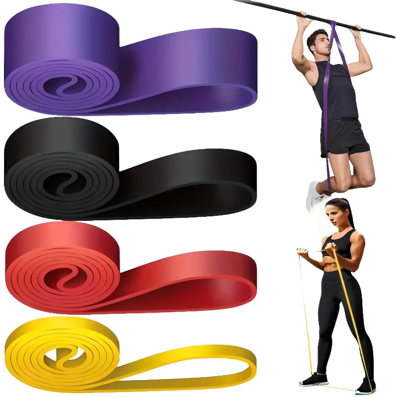 Heavy-Duty Latex Resistance Bands for Comprehensive Strength Training and Pull-Up Assistance