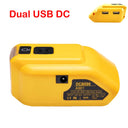 Dewalt DCB090 Power Converter Dual USB Adapter LED Light