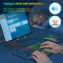 Bluetooth Touchpad Keyboard: RGB Backlit for  Pad SEO: Rainbow Gradient LED Light, 7 Colors, 2 Light Modes, Long Battery Life  ourlum.com   