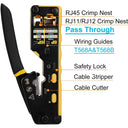 ZoeRax RJ45 Pass Through Crimper: Efficient Cat6 Cat5e Ethernet Tool  ourlum.com   