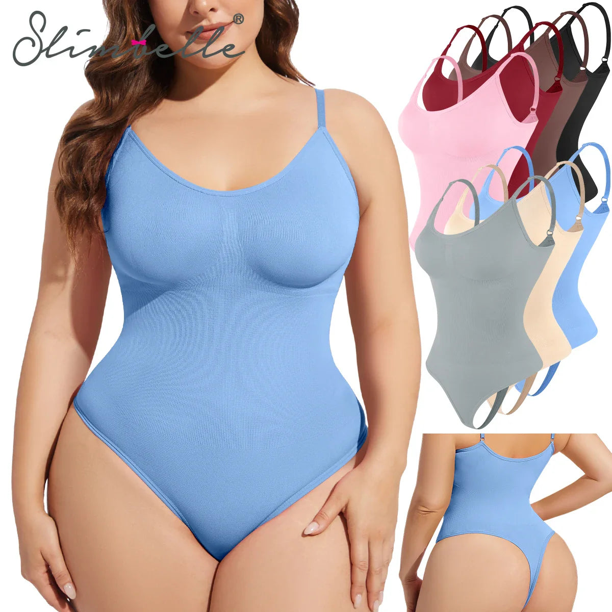 Camisole Shapewear Bodysuits for Women - Tummy Control, Butt Lifter, Multi Colors