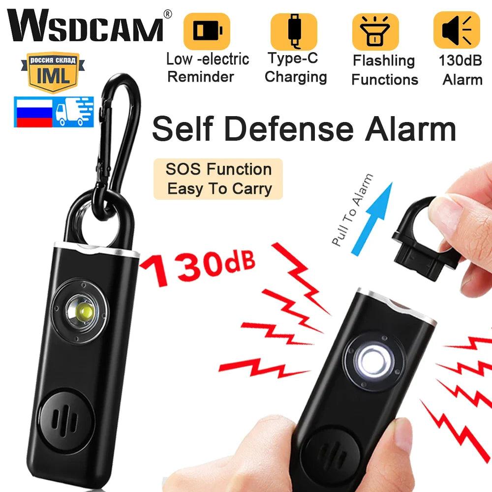 130dB Siren Keychain: Women's Personal Self Defense Alarm & SOS Flashlight  ourlum.com   