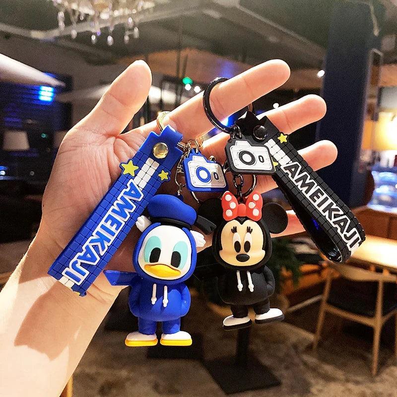 Disney Character PVC Keychain: Minnie, Mickey, Stitch Cute Doll Keyring - Kids Gifts  ourlum.com   