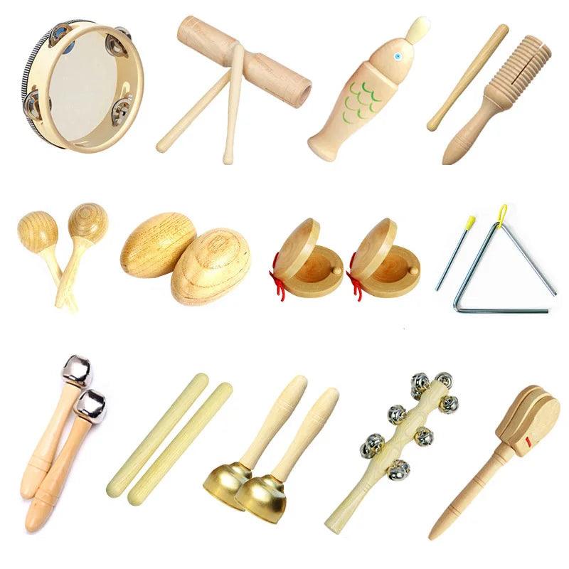 Musical Instruments for Toddlers 1 2 3 Wooden Sensory Percussion Montessori Toys Kids Preschool Educational Baby Music Toys