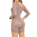 Women's High Compression Shapewear Bodysuit with Long Sleeves