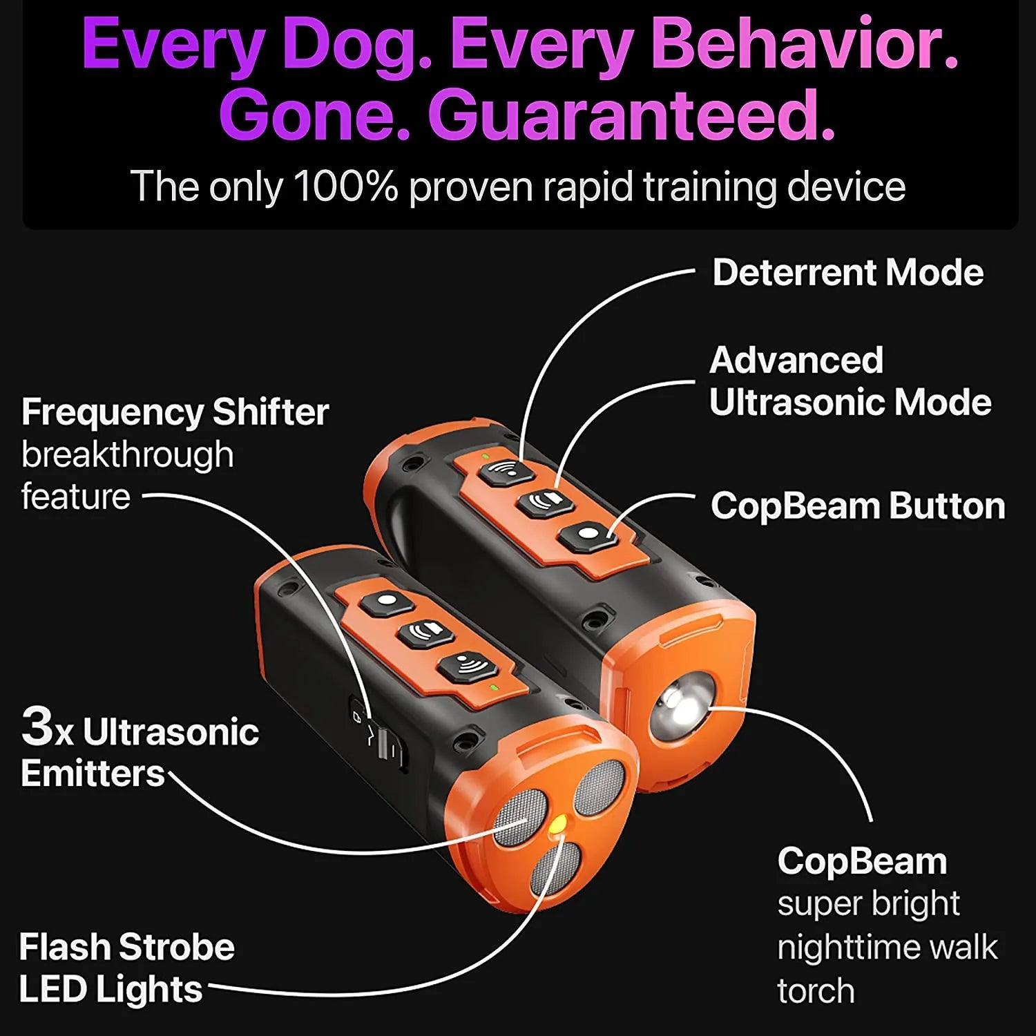 Ultrasonic Pet Training Device with LED Flashlight for Dog Behavior Control  ourlum.com   