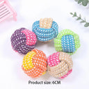 Cotton Rope Dog Toy Colorful Teething Chew for Small Dogs