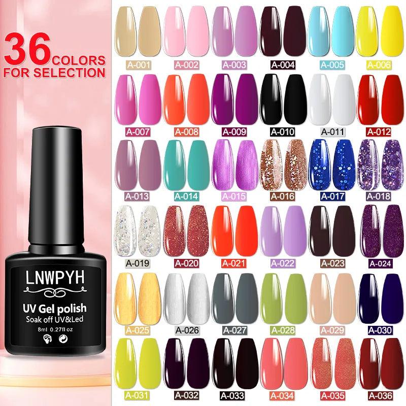 Vibrant 36 Colors Gel Nail Polish Set for Long-Lasting Manicure  ourlum.com   
