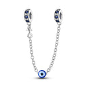 Safety Chain Silver Plated Beads Classic Safety Chain Charm