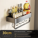 Suction Cup Punch-Free Wall Condiment Hook Rack Storage