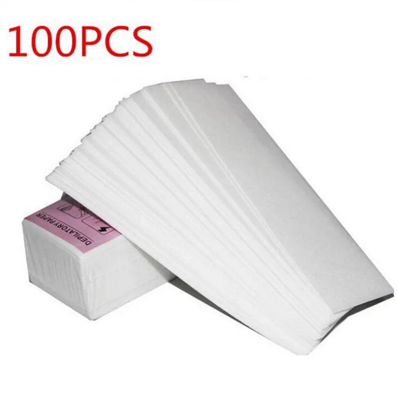 100pcs Removal Nonwoven Body Cloth Hair Remove Wax Paper Rolls High Quality Hair Removal Epilator Wax Strip Paper Roll  ourlum.com Default Title  