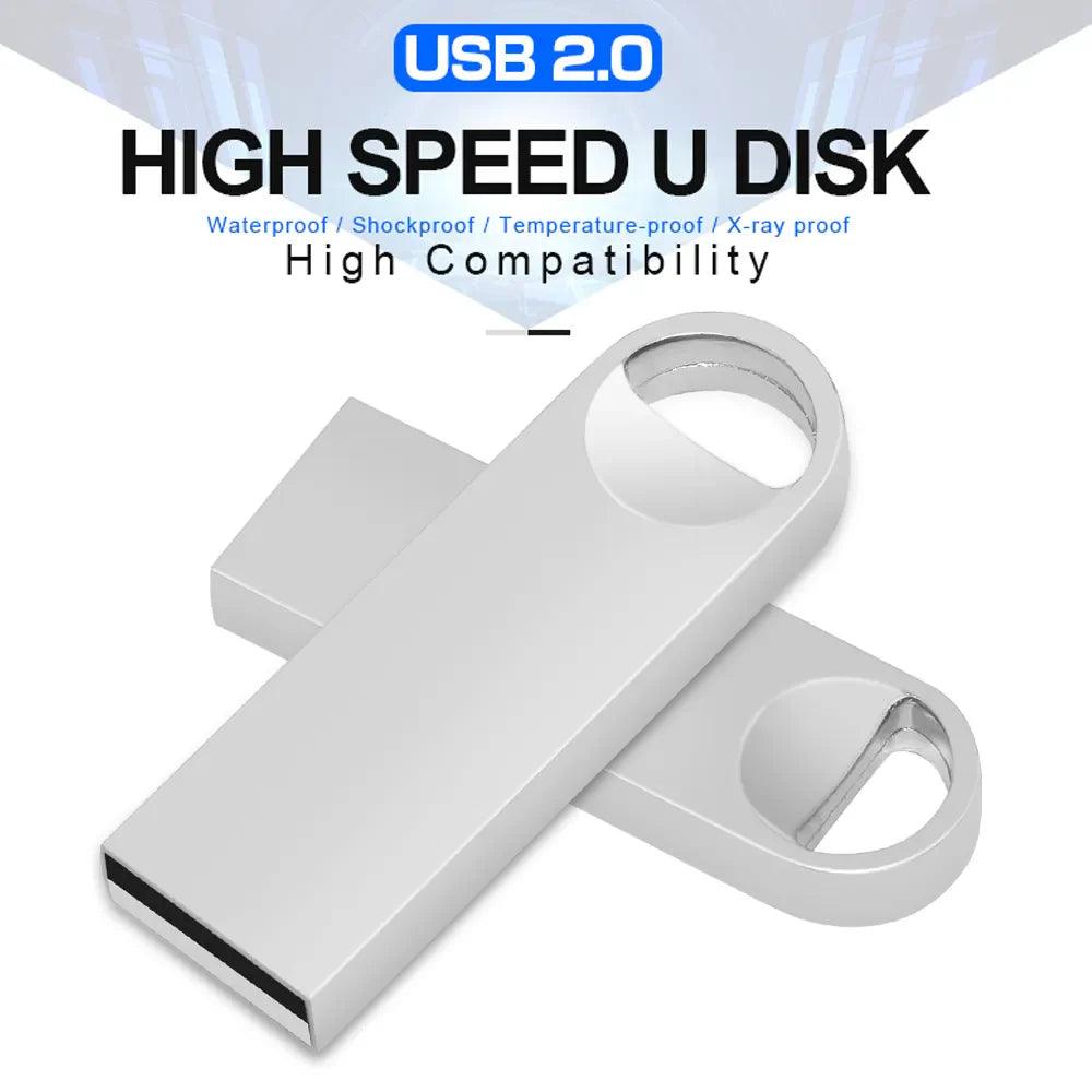 Waterproof Silver USB Flash Drive: Fast Data Transfer & Durable Metal  ourlum.com   