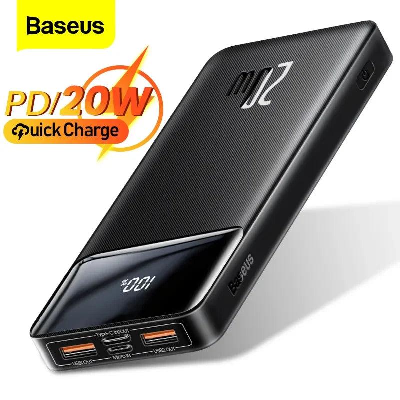 Baseus Portable Power Bank: Fast Dual Outputs, LED Display, Compact Size  ourlum.com   