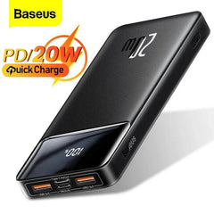 Baseus Ultra-Compact Fast Charging Power Bank with Dual Outputs and LED Indicator