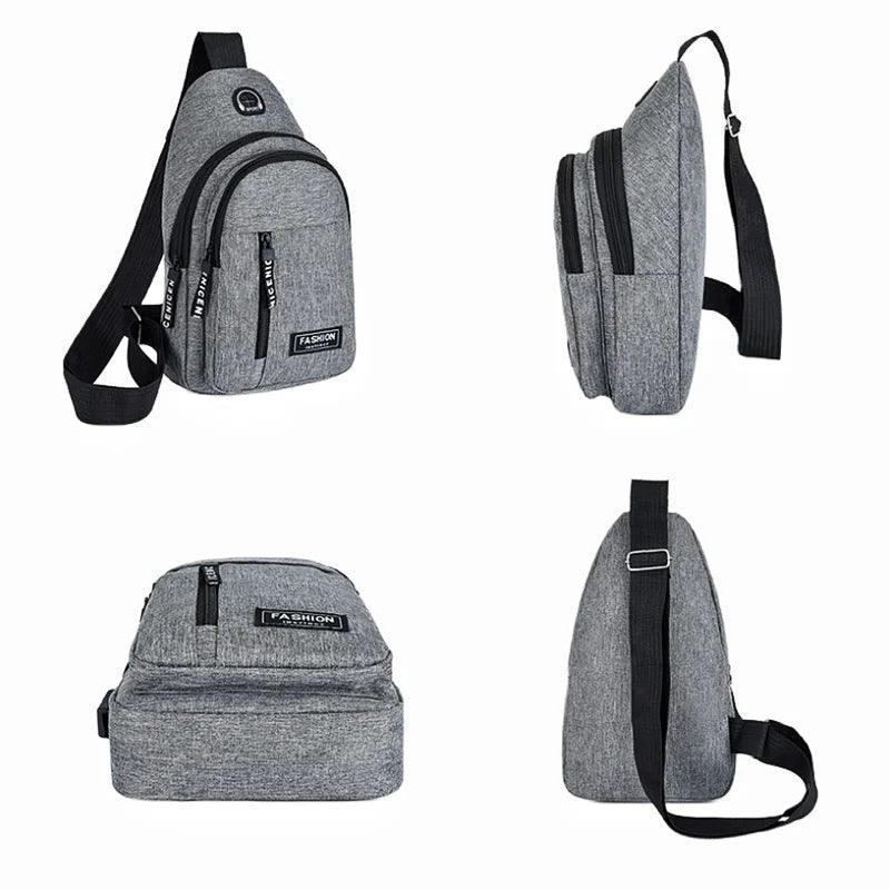 2023 Multifunctional Oxford Chest Bag: Waterproof Korean Style Shoulder Sling  ourlum.com   