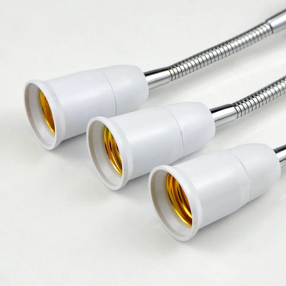 Illuminate Your Space with Flexible E27 LED Bulb Extension Holder  ourlum.com   