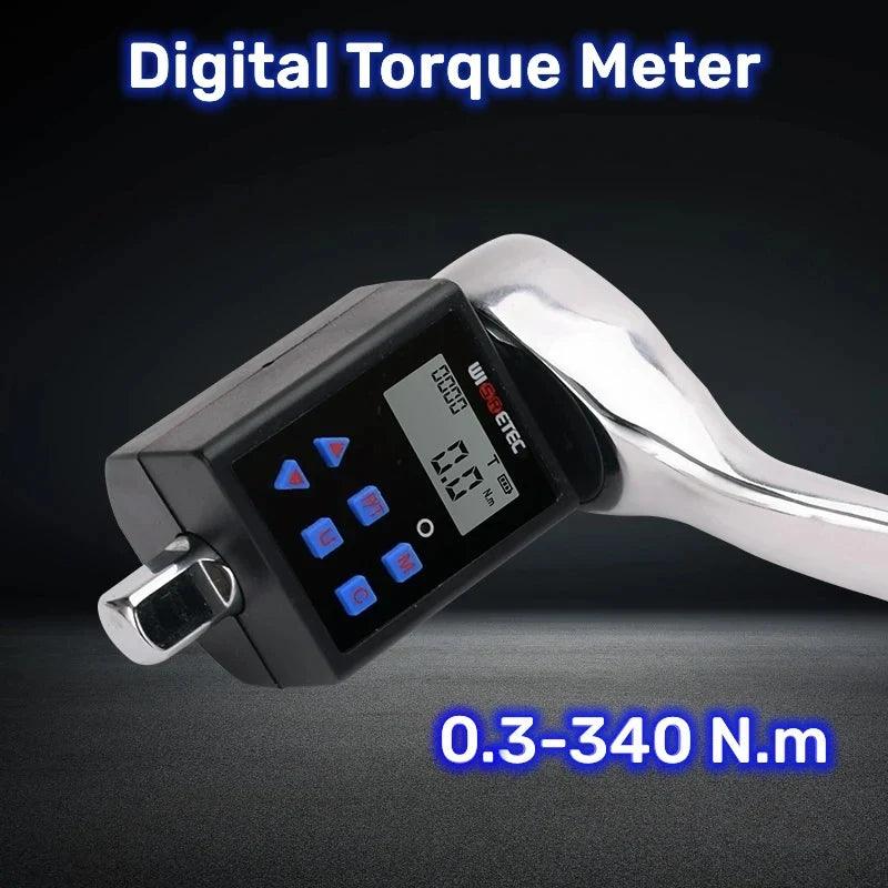 Digital Torque Meter 0.3-340 N.m Adjustable Torque Meter Adapter Professional Electronic Torque Wrench Universal Repair Tools  ourlum.com   