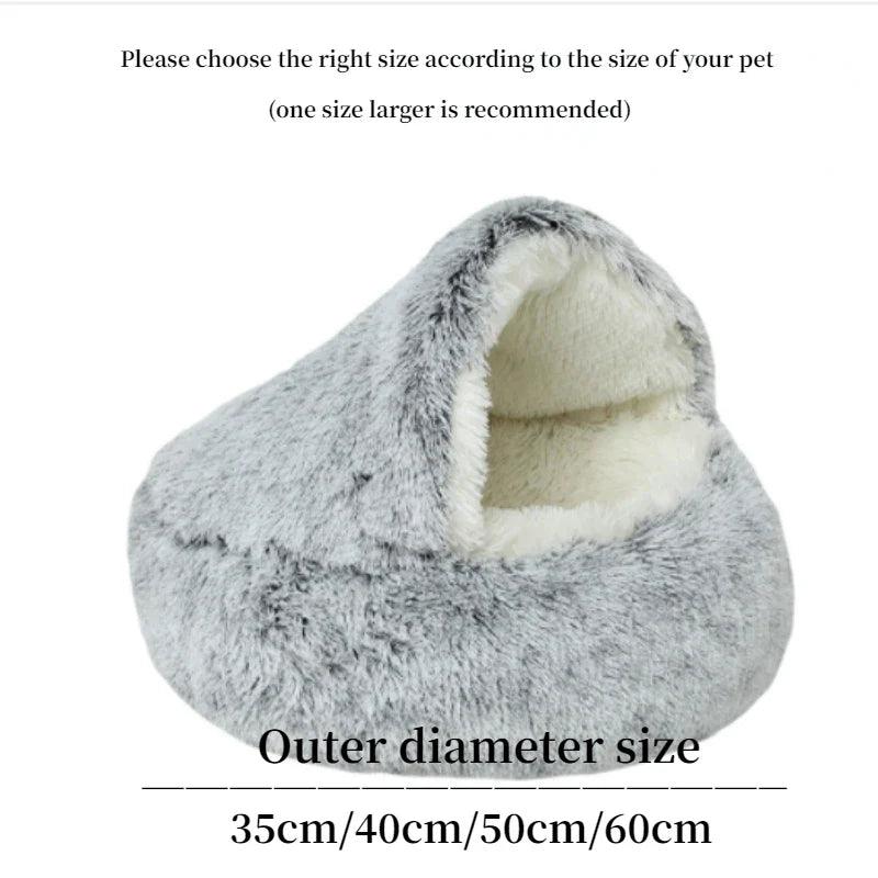 Cozy Plush Cat Bed: Self-Warming Cat Nest for Small Dogs & Cats  ourlum.com   