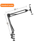 Tablet Holder for Bed with 90cm Metal Arm 360 Rotating Stand