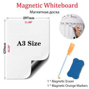 Magnetic Whiteboard PET Film Office School Supplies Fridge Memo Board  ourlum.com A3-1Orange1Eraser  