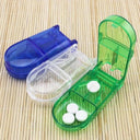 Portable Pill Splitter with Storage for Travel Use