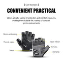 Summer Half-Finger MTB Cycling Gloves Black Liquid Silicone