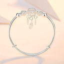 Dreamcatcher Charm Bracelet Elegant Silver Cuff for Women