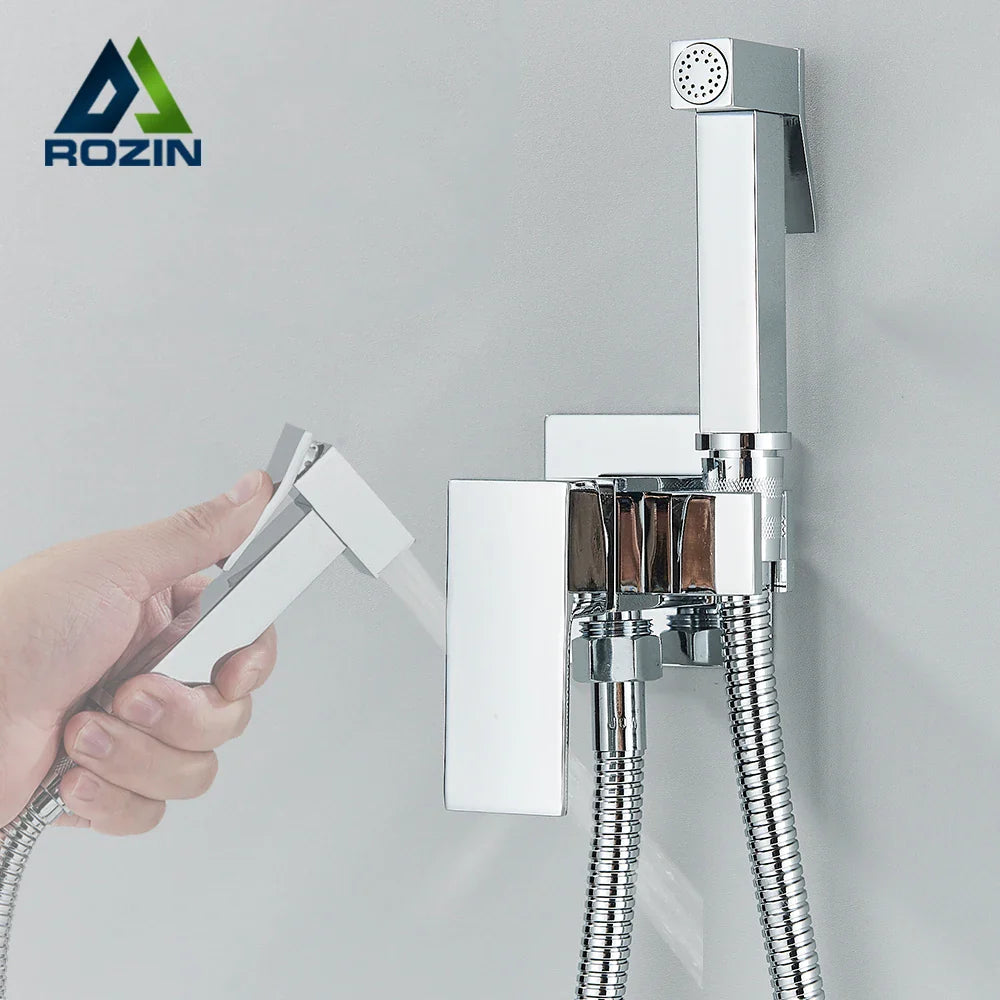 Rozin Chrome Bathroom Bidet Faucet For Shower Brass Toilet Clean High Pressure Tap Washer Muslim Ducha Higienica Mixer Crane