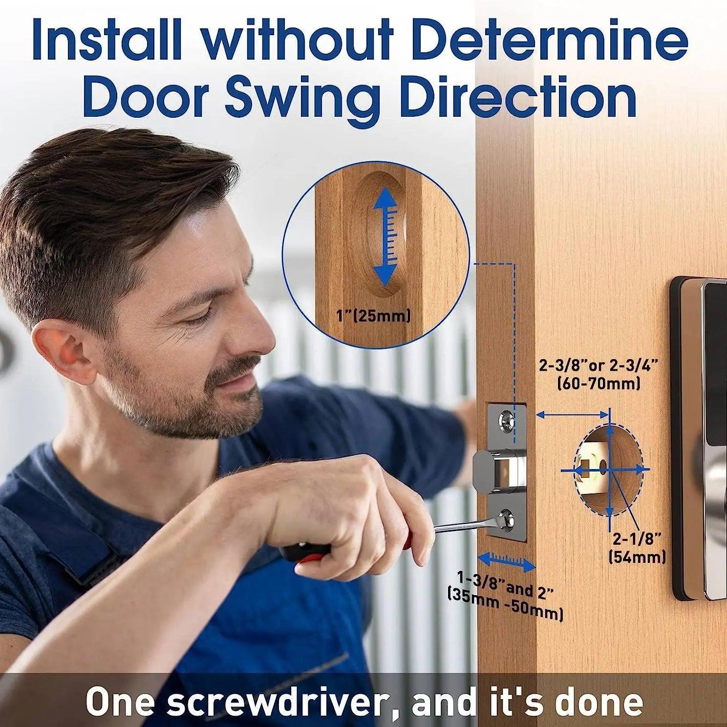 Smart Touchscreen Keyless Entry Deadbolt Lock: Enhanced Security & Convenience  ourlum.com   