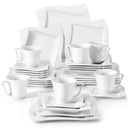 MALACASA Amparo 60-Piece White Porcelain Dinnerware Set