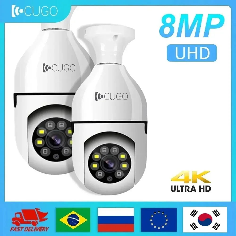 IMX415 PTZ Bulb Camera: Advanced Wireless AI Surveillance with 4K Vision  ourlum.com 8MP No SD Card EU Plug 